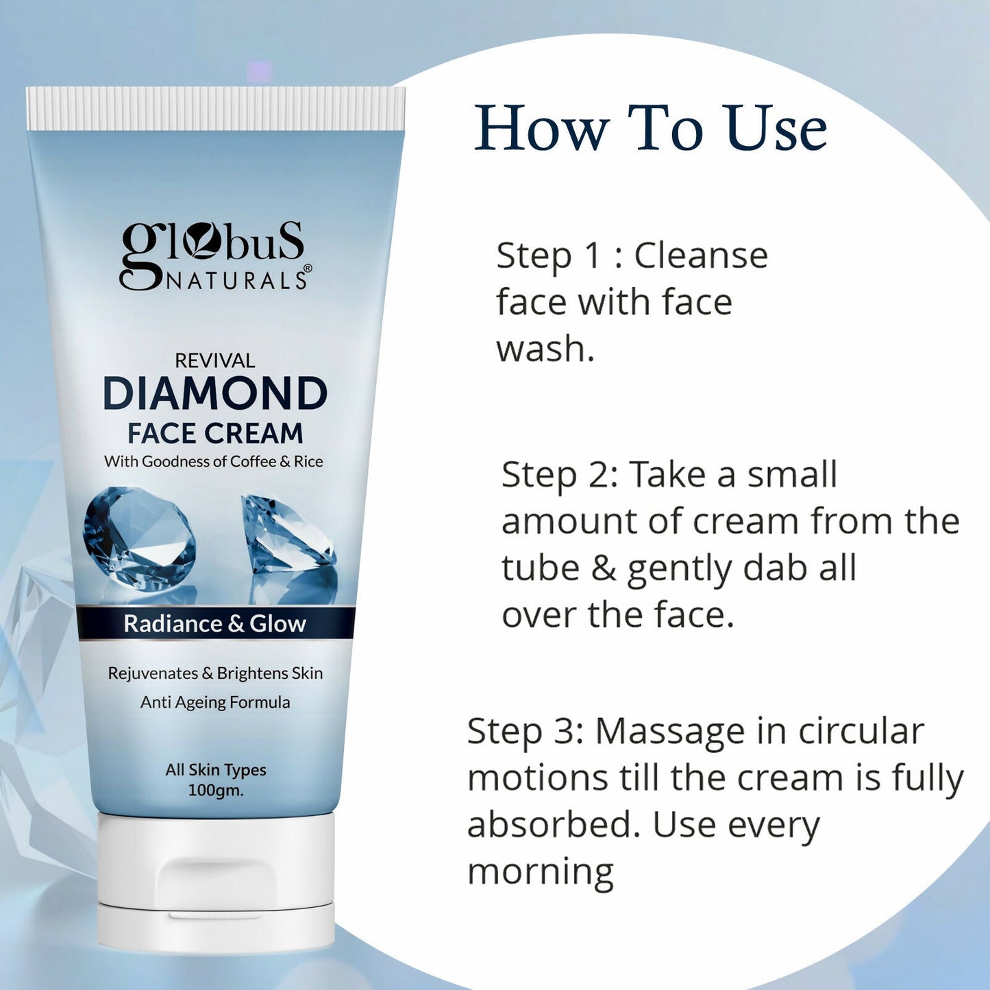 Globus Naturals Revival Diamond Face Cream, Suitable For All Skin Types | Swadesiicart
