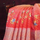 Shades Of Red Colour Banaras Borders And Creeper Design Semi Silk Saree By Gayathri Reddy Designer Studio | Swadesiicart