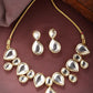 NVR Women's Gold Kundan-Studded Handcrafted Jewellery Set - Swadesiicart