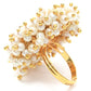 Mominos Fashion Gold-Polished with Pearls Ring | Swadesiicart