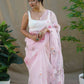 Vamsee Pink Organza Saree - Swadesiicart