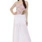 Asmaani White Color Lycra Fabric Flared Palazzo
