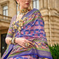 Butterfly Bush Purple Superior V.P.Silk Woven Printed Patola Silk Saree - Rewaa Milano