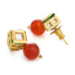 Ruby Raang Red Carnelian Kundan Studs | Swadesiicart