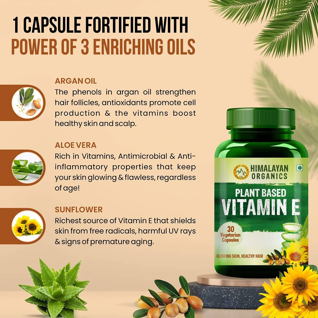 Himalayan Organics Plant-Based Vitamin E Capsules | Swadesiicart