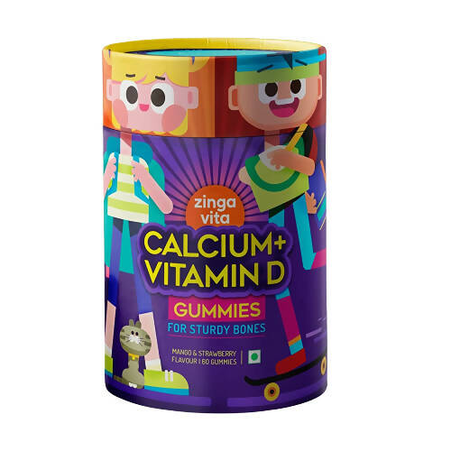 Zingavita Calcium+ Vitamin D Gummies for Kids | Swadesiicart