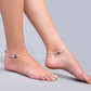 VOJ Set of 2 Silver Plated Evil Eye Anklet - Swadesiicart
