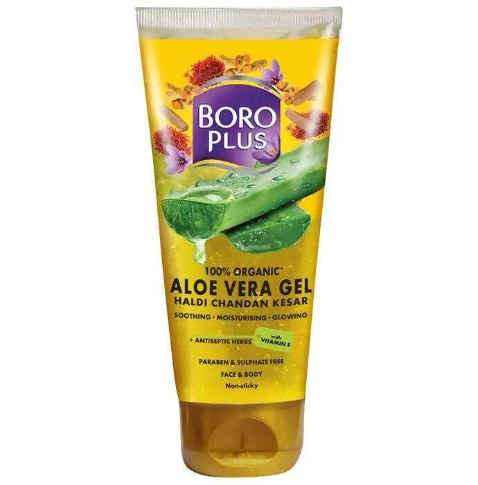 Boroplus 100% Organic Aloe Vera Gel Haldi Chandan Kesar - Swadesiicart