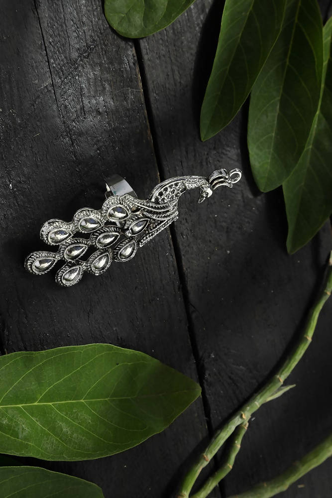 Mominos Fashion Oxidised Peacock Ring | Swadesiicart