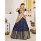 DEIANA'S Beautiful Jackquard Weaving Lehengha Choli - Blue | Swadesiicart