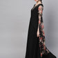 Ahalyaa Women's Black Crepe Dress | Swadesiicart