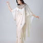Vastranavya Ivory Mandala Print Free Hand Ready to Wear Saree | Swadesiicart