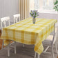 Airwill 100% Cotton Checkered Pattern 4 Seater Square Table Cover - Yellow