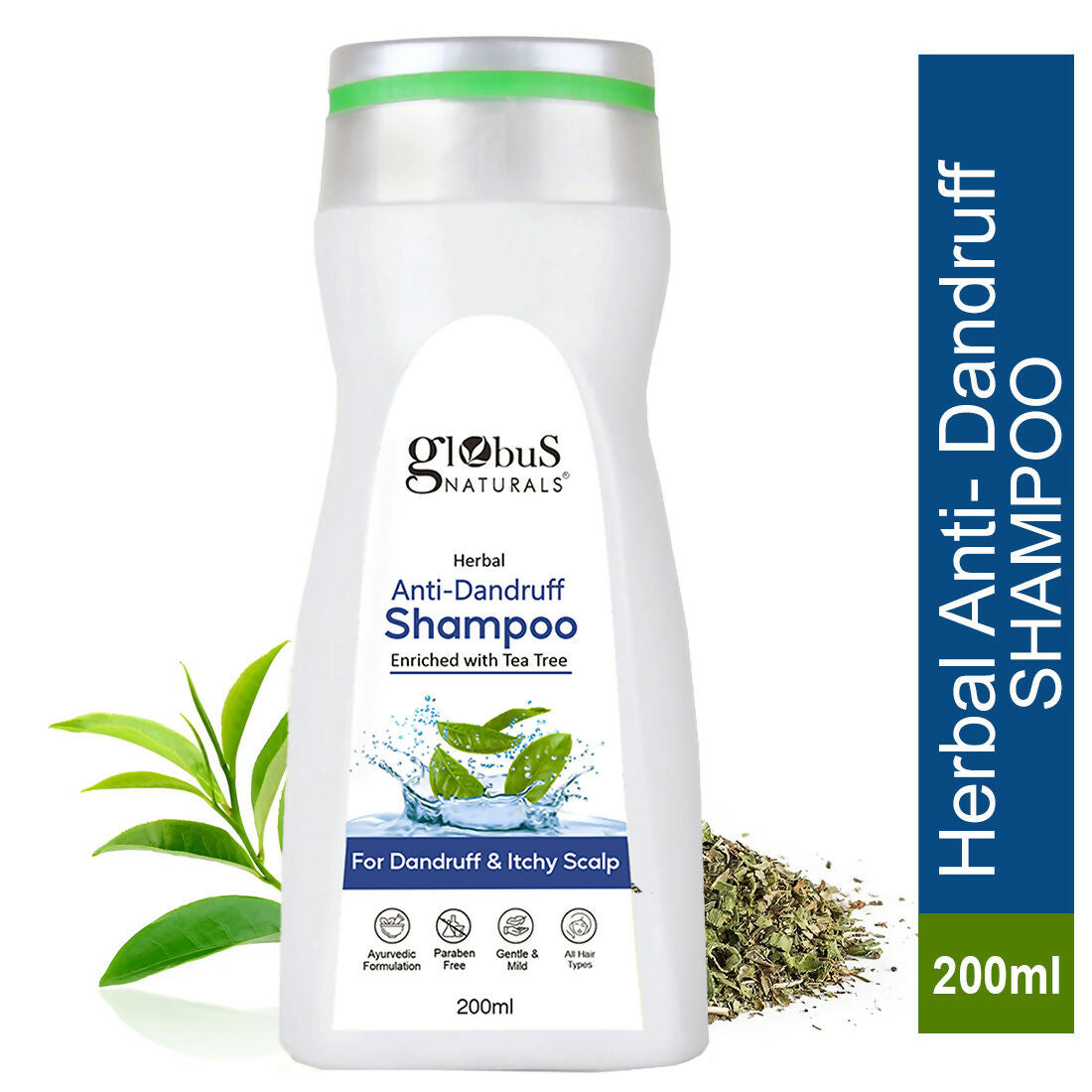Globus Naturals Anti Dandruff Shampoo, For Dandruff and Itchy Scalp, Suitable For All Hair Types | Swadesiicart