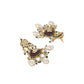 Nuyug 22K Gold Plated Ruby Grace Earrings | Swadesiicart
