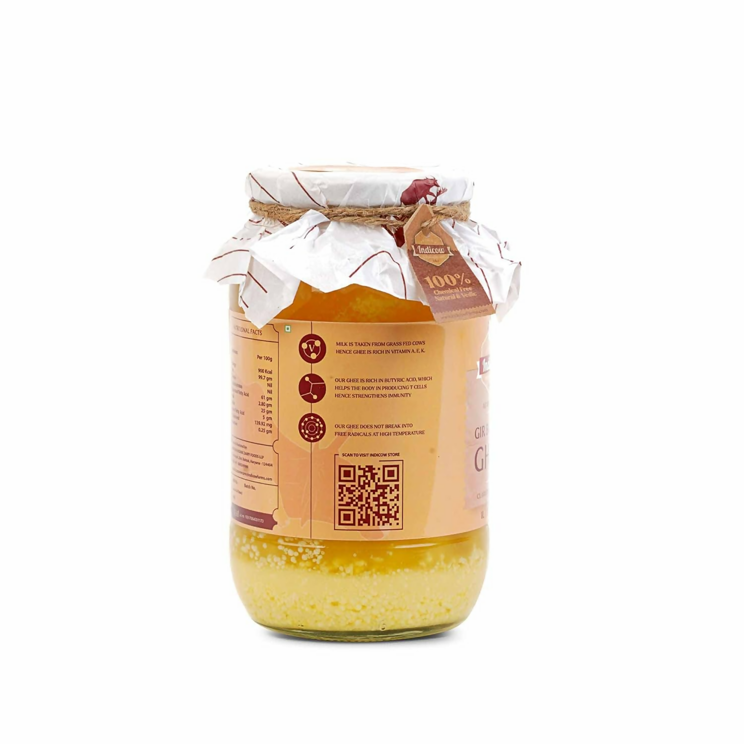 Indicow Foods Pure Authentic A2 Gir Cow Ghee | Swadesiicart