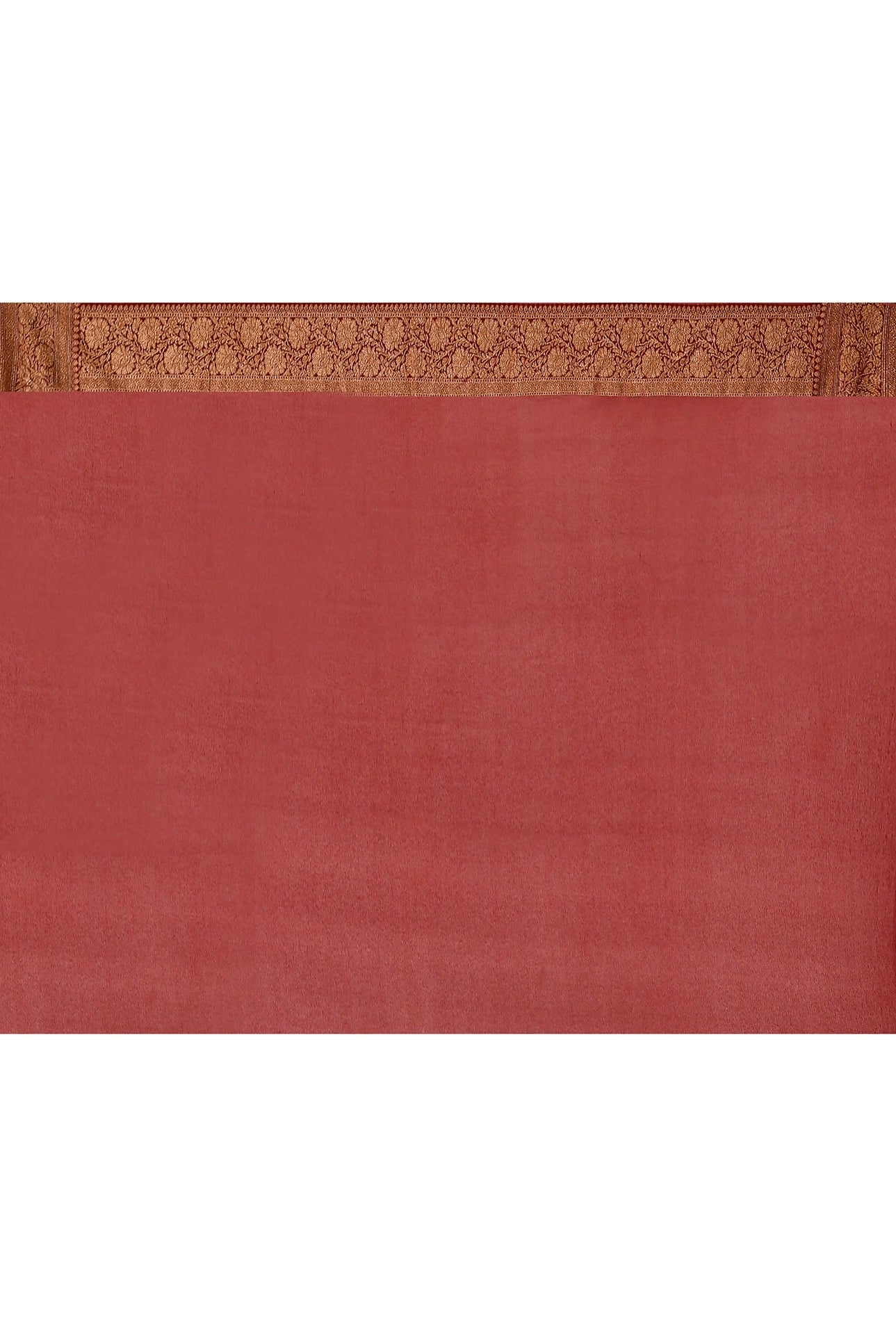 Joban Fashion Nude Pink Crepe Chiffon Pure Handloom Banarasi Silk Saree | Swadesiicart