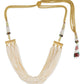 White Brass Gold-Polished Necklace - Ruby Raang | Swadesiicart