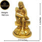Tamas Brass Shirdi Sai Baba Idol | Golden Finish | Spiritual Decor - Swadesiicart