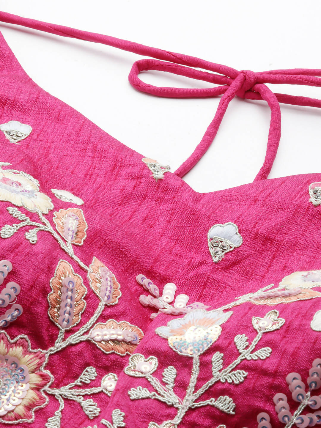 House of Panchhi Rose Tone Shadding Net Sequinse Work Lehenga & Blouse, Dupatta | Swadesiicart