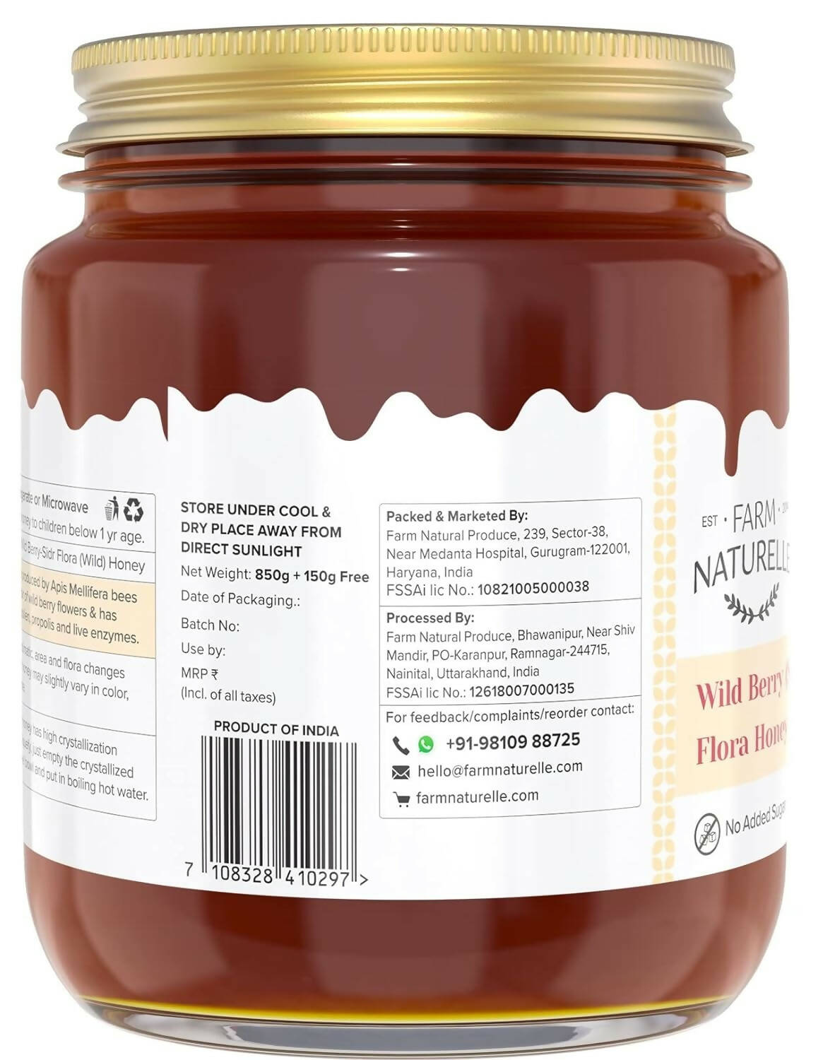 Farm Naturelle Wild Berry (Sidr) Flora Honey - Swadesiicart