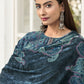 Jyoti Fashion Women's Navy Blue Velvet Digital Print with Resham Thread work Kurta with Trouser & Dupatta | Swadesiicart