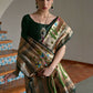 Vishnu Weaves Women's Bt-Green Paithani Silk Zari Woven Saree with Blouse - Swadesiicart