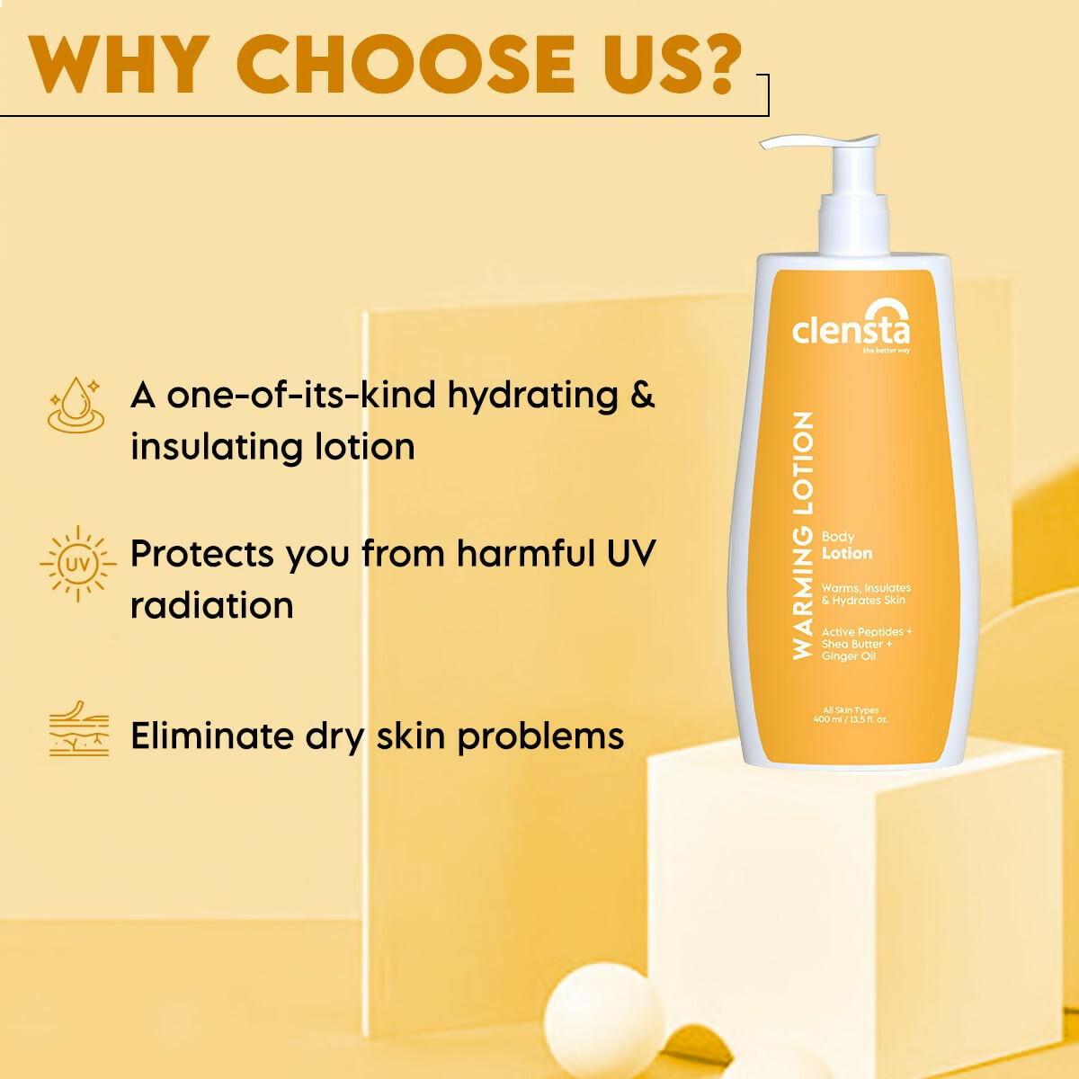 Clensta Warming Body Lotion With Ginger Oil | Swadesiicart