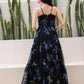 Aayaa Designer crape hand work Multi indo western - Black