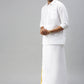 Ramraj Cotton Mens Full Sleeve Formal 100 % Cotton White Shirt | Swadesiicart