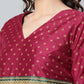 Ahalyaa Womens Burgundy crepe Printed Jumpsuit | Swadesiicart