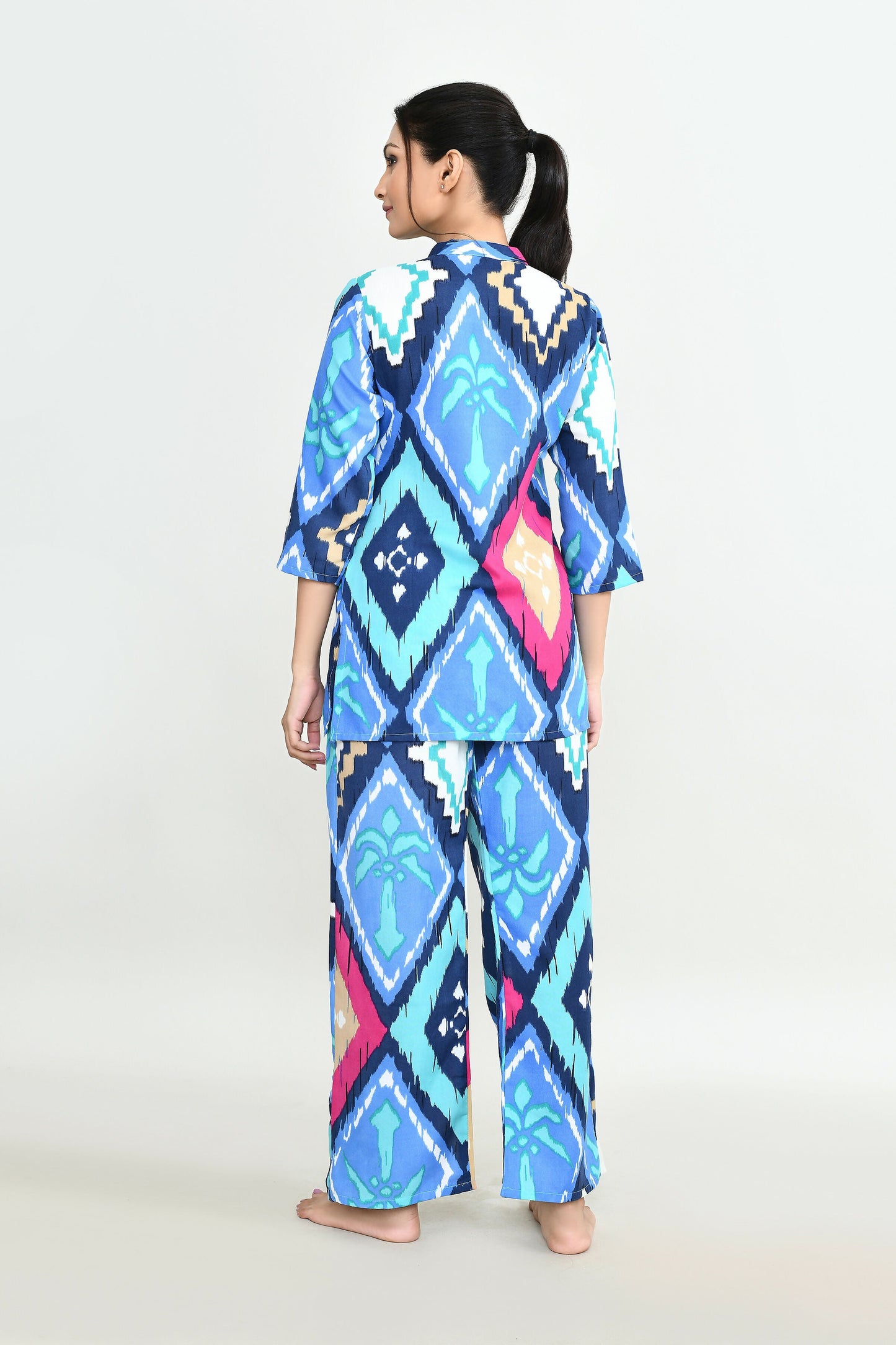 Joban Fashion Beautiful Blue Cotton Cod Set - Swadesiicart