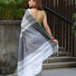 Beatitude White Cotton Jacquard Border Tangail Handloom Saree