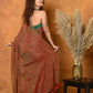 Very Much Indian Designer Mul Cotton Handloom Saree with Sequins - Red | Swadesiicart