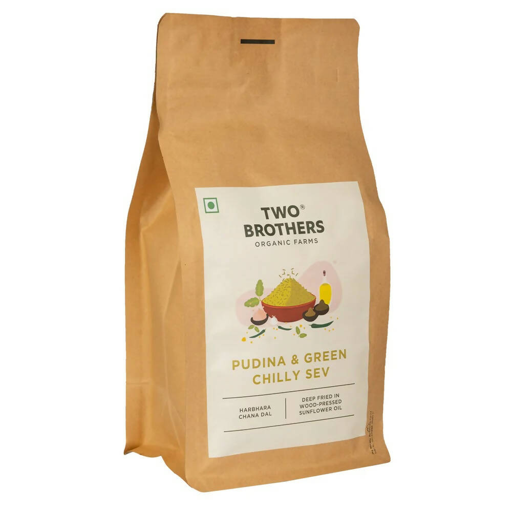 Two Brothers Organic Farms Pudina & Green Chilly Sev - Swadesiicart