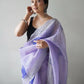 Vamsee Blue Organza Saree - Swadesiicart