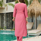 The52 Women Gorgeous Embroidery Work with Viscose Silk Fabric Straight Kurta, Pant and Dupatta Set - Swadesiicart