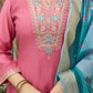 The52 Women Gorgeous Embroidery Work with Viscose Silk Fabric Straight Kurta, Pant and Dupatta Set - Swadesiicart