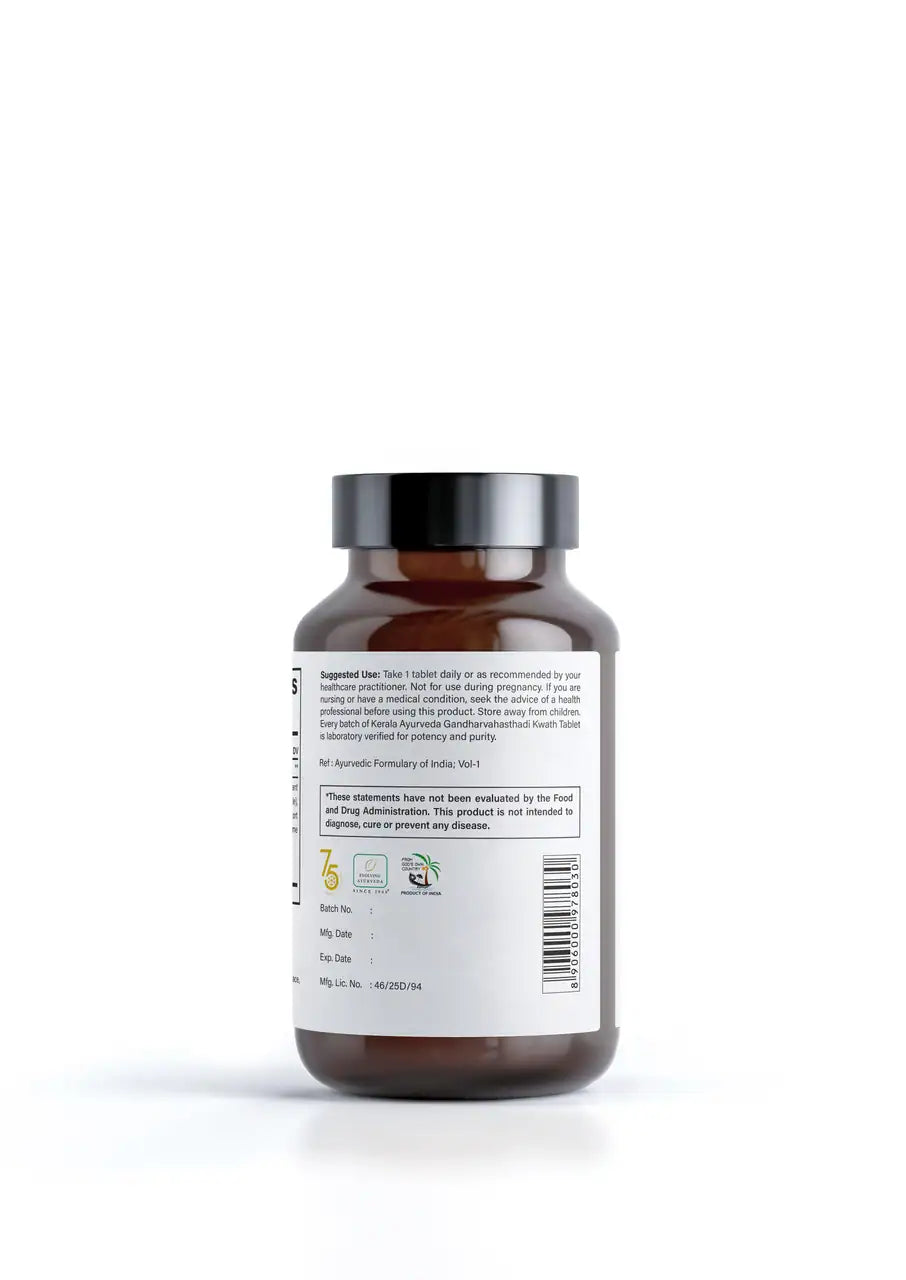Gandharvahasthadi Kwath - Aids Digestion and Alleviates Bloating (90 Tablets)