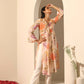 Pomcha Jaipur Peach Gul Ruhani Suit Set | Swadesiicart