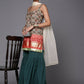 Ahalyaa Women Green & Red Ethnic Motifs Print Kurti with Sharara & Dupatta | Swadesiicart