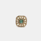 Ruby Raang Gold Polished Green Kundan And Stone Ring | Swadesiicart