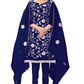 Blue Organza Silk Embroidered Work Unstitched Dress Material - Tanvi