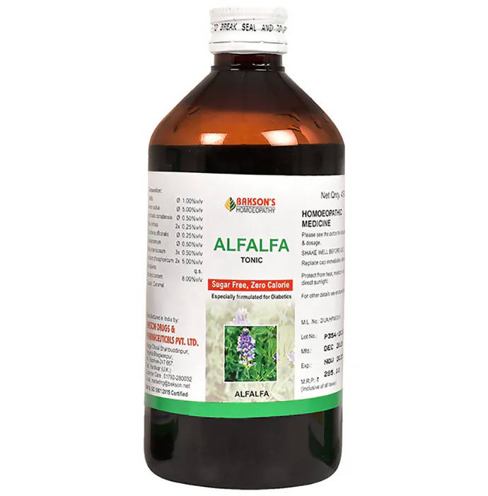 Bakson's Homeopathy Alfalfa Tonic Sugar Free - Swadesiicart