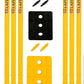 Klapp Six Pcs Plastic Wicket Set with Cover - Black and Yellow