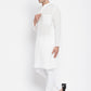 Even Apparels Pure Cotton Men's Kurta With Band Collar in White Color | Swadesiicart