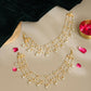 Ruby Raang Gold Pearl Ear Chains (set of 2) | Swadesiicart