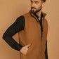 Even Apparels Pure Wool Nehru Jacket - Beige | Swadesiicart