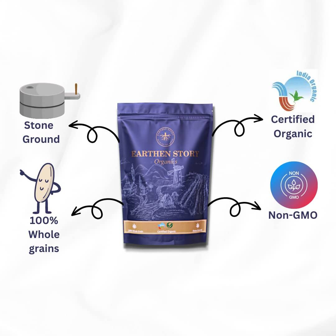 Earthen Story Certified Organic Jowar Flour - Swadesiicart