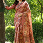 Vishnu Weaves Women's Red Cotton Silk Woven Saree with Blouse - Swadesiicart